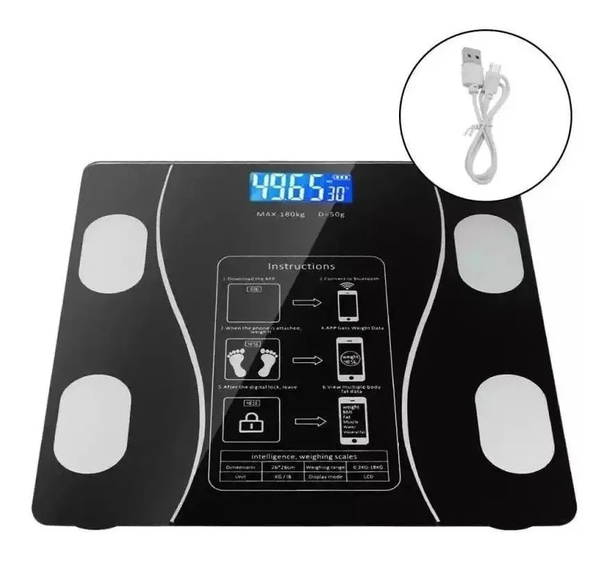 Báscula Inteligente Bluetooth Premium — Análisis Corporal Avanzado - Aethel Noble Tech
